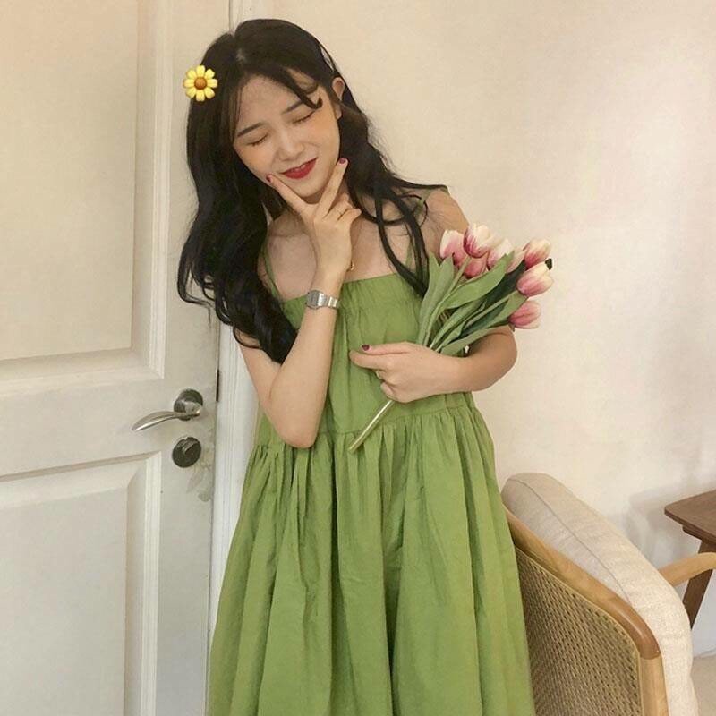 夏天的颜色:绿色系女头