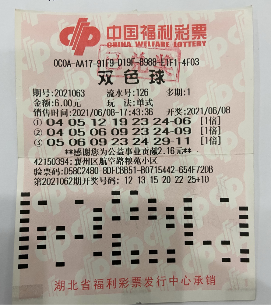 襄阳小伙儿用家人生日号码买福利彩票幸运牵手500万