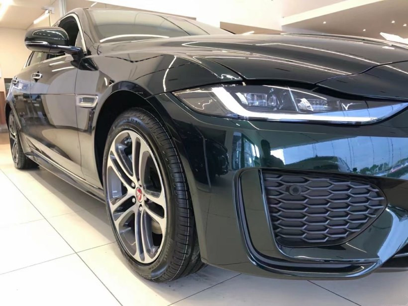 新款捷豹xel到店英伦绿涂装红色豹头标很带感起步不足三十万