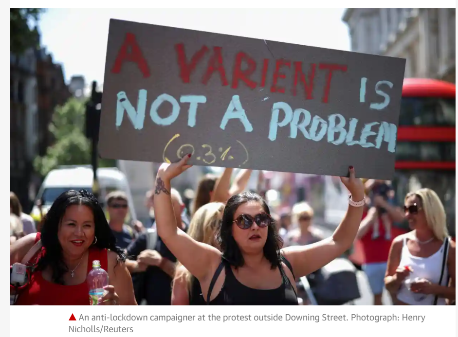 变种肆虐,英国推迟解封4周引抗议