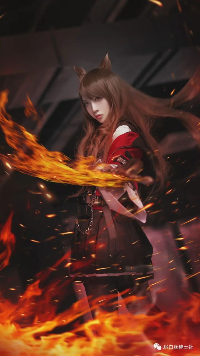 cos:明日方舟天火cos正片@疯猫