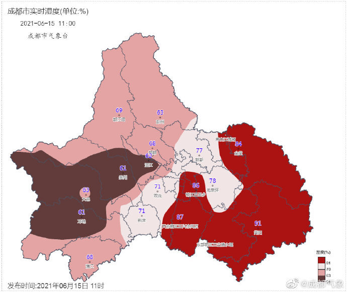 成都气象雨停阳光现