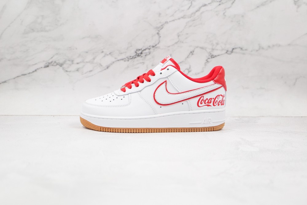 耐克nike air force 1可口可乐联名af1空军一号白红色