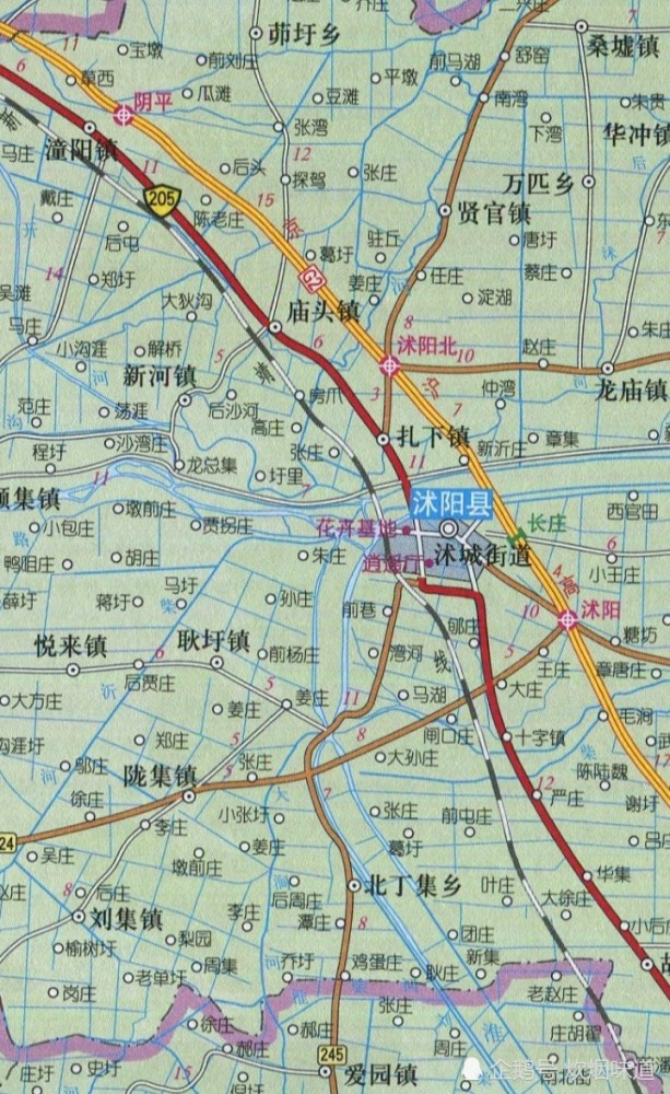 京滬高速公路,205國道,新沂至靖江鐵路這三條交通幹線都經過沭陽縣城