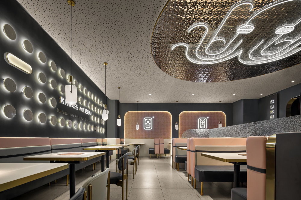 轻工业风韩式水煎肉餐厅设计:小猪小牛章鱼水煎肉_腾讯新闻
