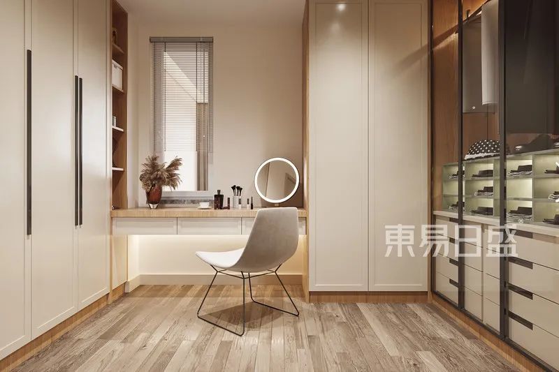 装修效果图161㎡现代风装修米白色的家清新自然