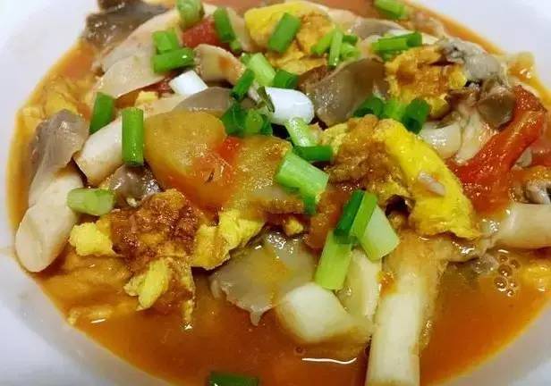 西红柿鸡蛋炒蘑菇