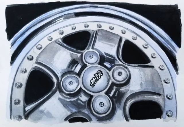 手绘碟刹车轮