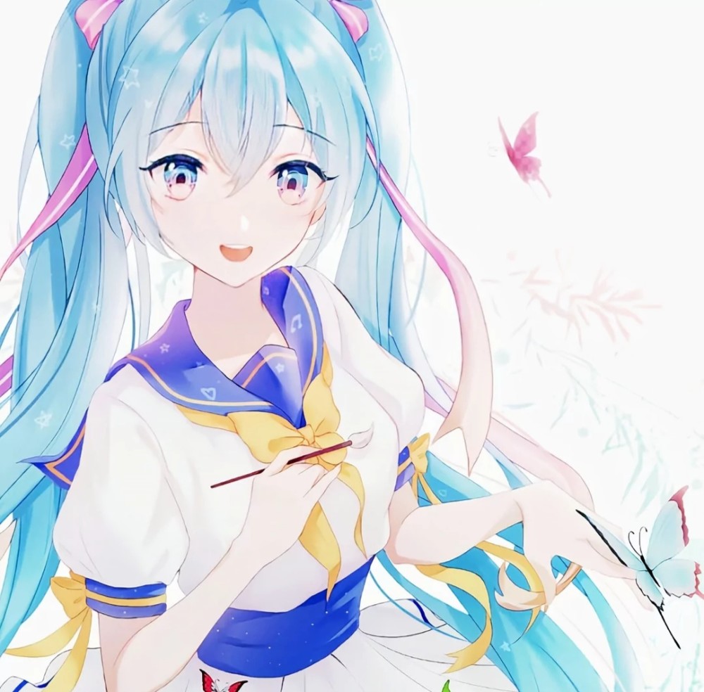 動漫女頭出自初音未來的女生頭像呀