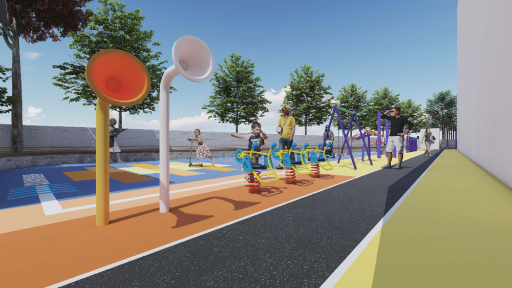 活动中心/重新塑造原有的健身场地.