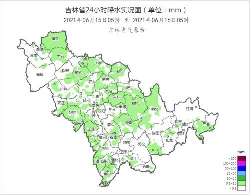 4(洮南);降雨量前十位為:松原市溪浪河村39.0,磐石市官馬溶洞35.