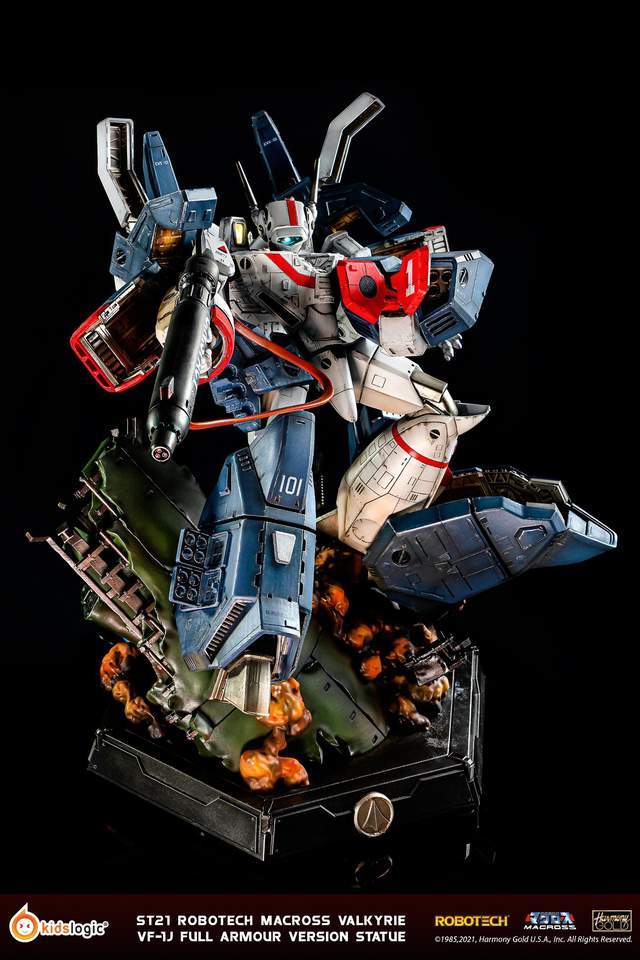 kidslogic太空堡垒超时空要塞vf1j重装甲版战斗模式雕像