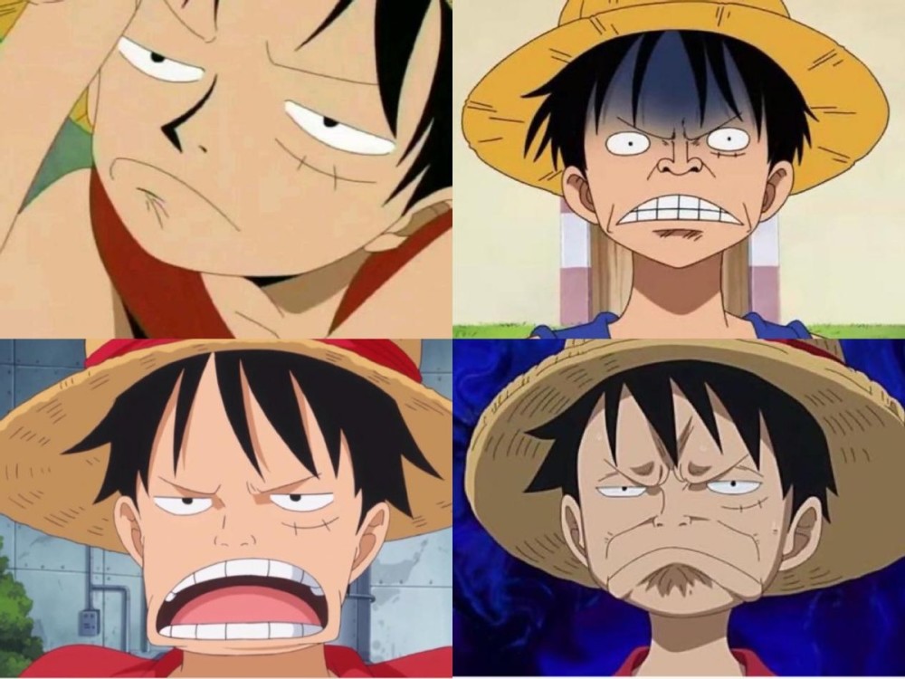 路飞是海贼王里的搞笑担当和颜艺担当,除了一系列大笑表情之外,嫌弃脸
