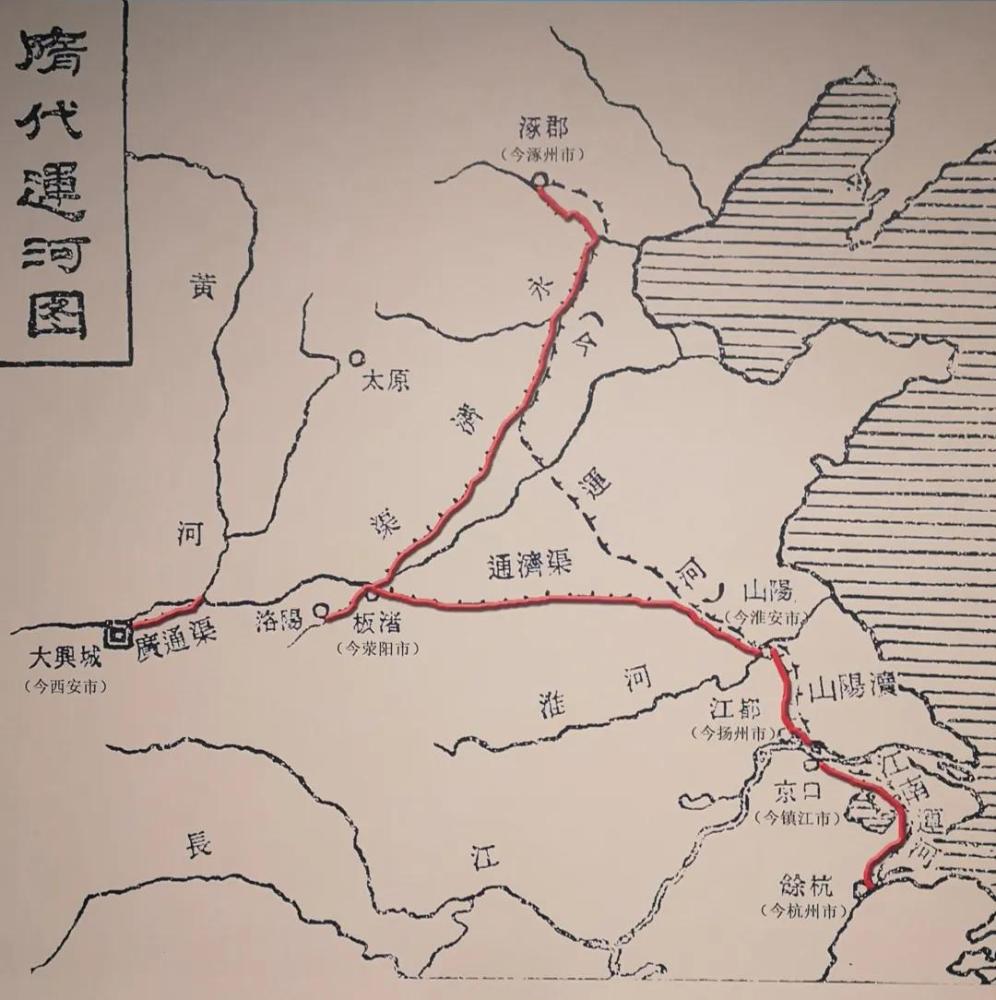 大运河线路图手绘图片