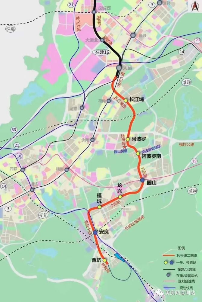 深圳地铁线路图(最详细,1-33号线),附高铁与城际线路图,持续更新