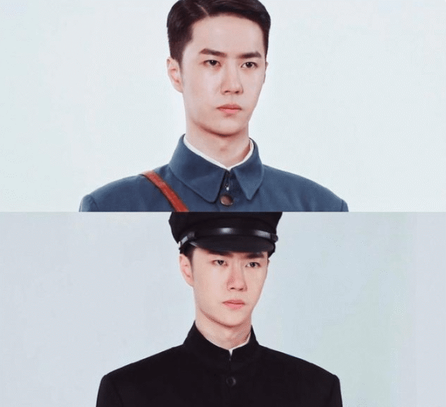 视频中,不管是军装造型和民国学生造型,王一博身姿挺拔,眼神坚定,状态