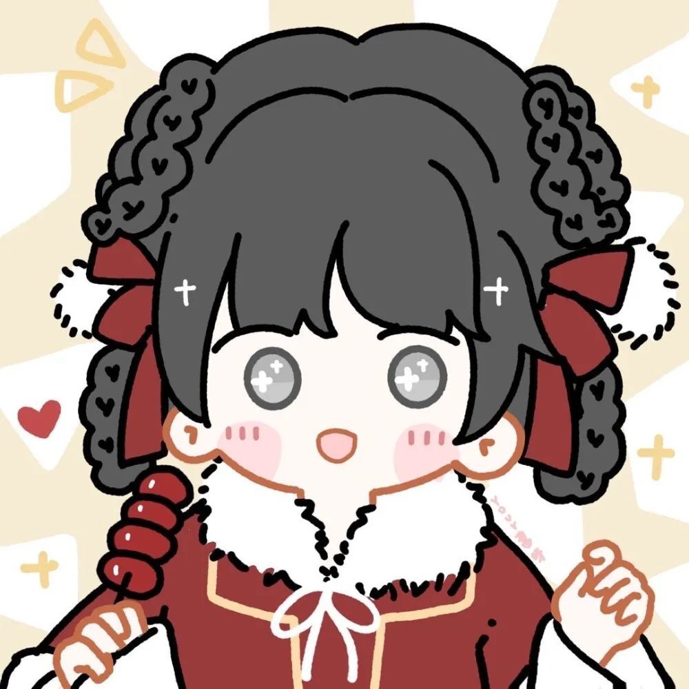 微信头像|红色系,q版动漫女生头像,这波太可爱了!