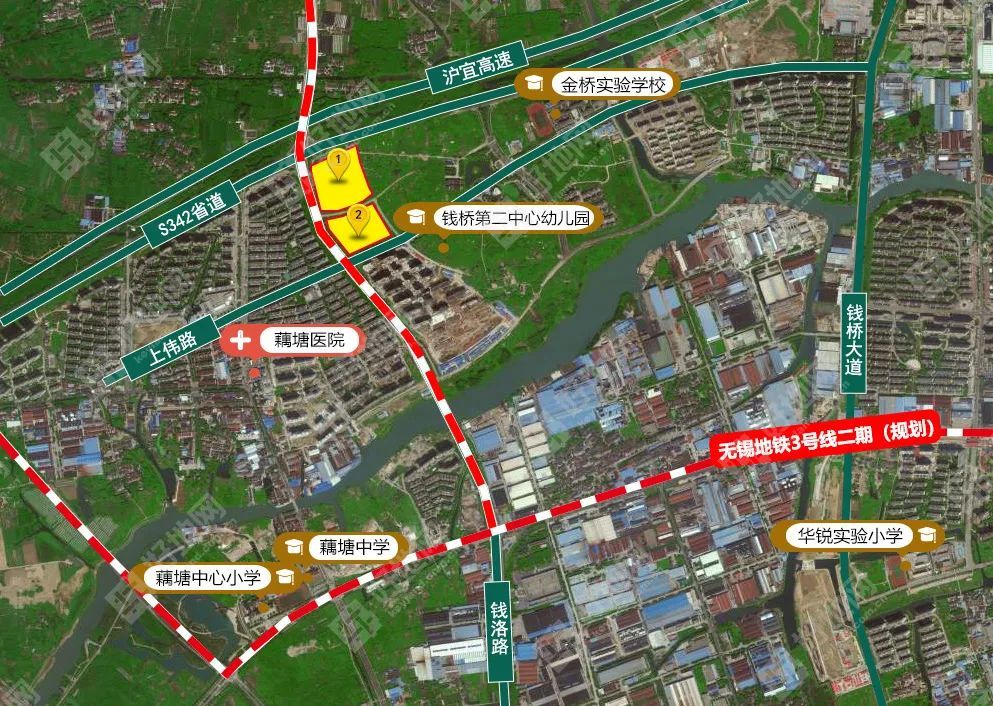 无锡惠山区钱桥板块拟推2宗相邻宅地4个角度看地块投资价值