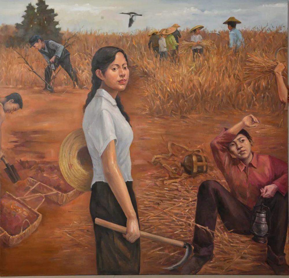 西洞庭一中美术教师创作农垦题材油画献礼建党百年_腾讯新闻