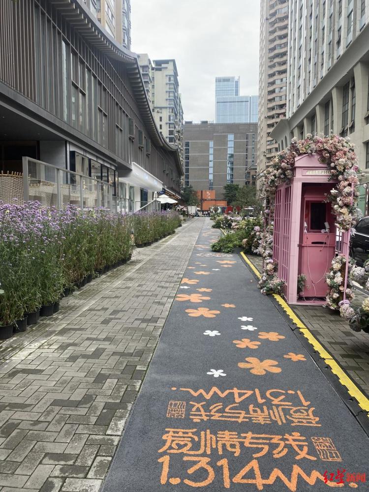 那是全新打造的"四季花街",街上花团锦簇,风貌,业态焕然一新;向大慈寺