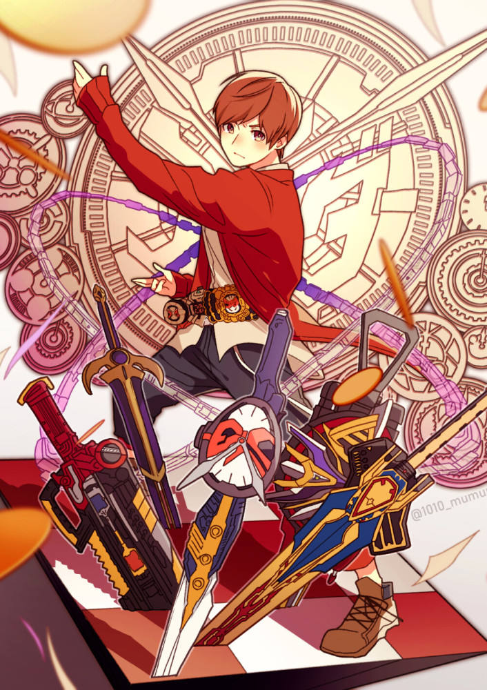 假面骑士时王当时王所有形态融合在一起后魔王直接变门神