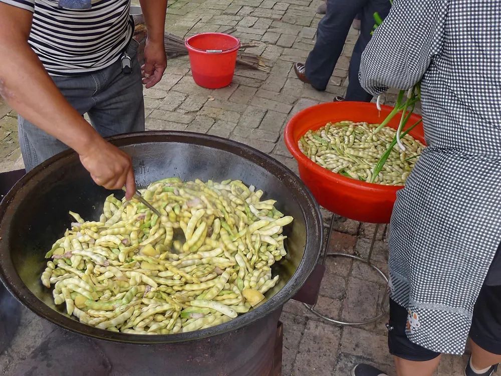 东北特有的油豆角,俗称"开锅烂",一焖就烂,炖排骨是一绝