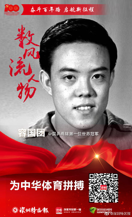 数风流人物 容国团:为中华体育拼搏