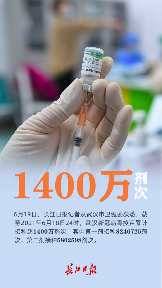 武汉,英雄的城市!新冠病毒疫苗累计接种超1400万!