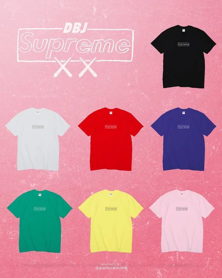 supreme x kaws联名box logo t恤下周发售!