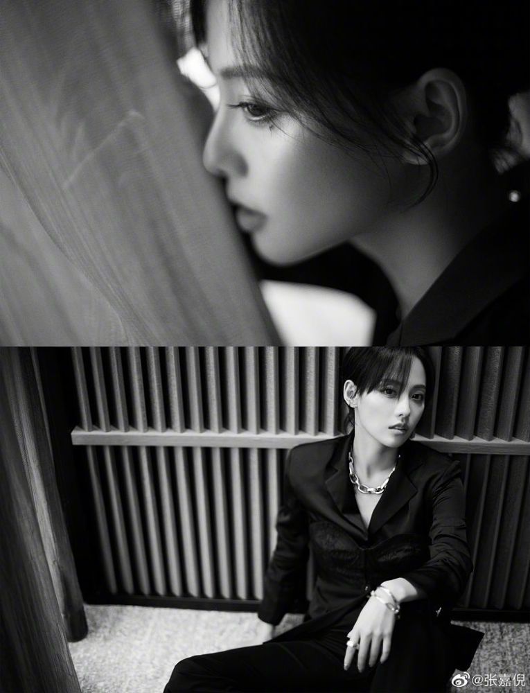 张嘉倪黑西装造型干练十足 搞事业的"黑"凤凰又美又飒_腾讯新闻