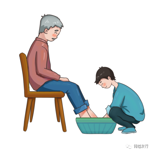 给父亲捶背捶捶背,疾病,痛苦走光光.