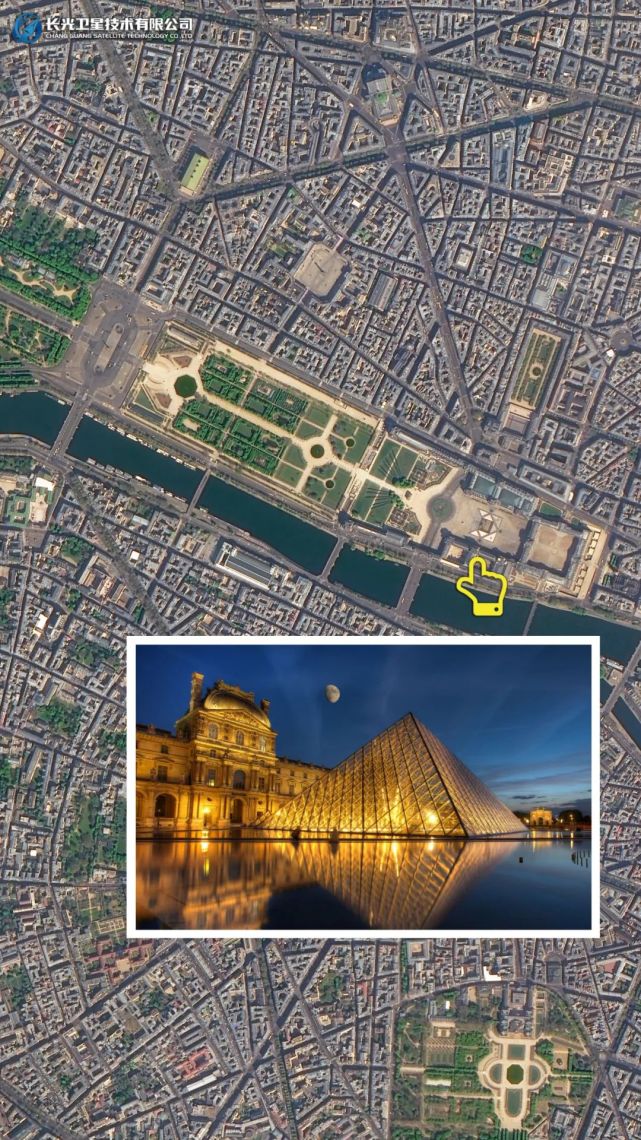 卢浮宫鸟瞰图图片