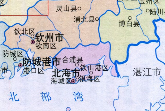 广西北海地图全景图图片