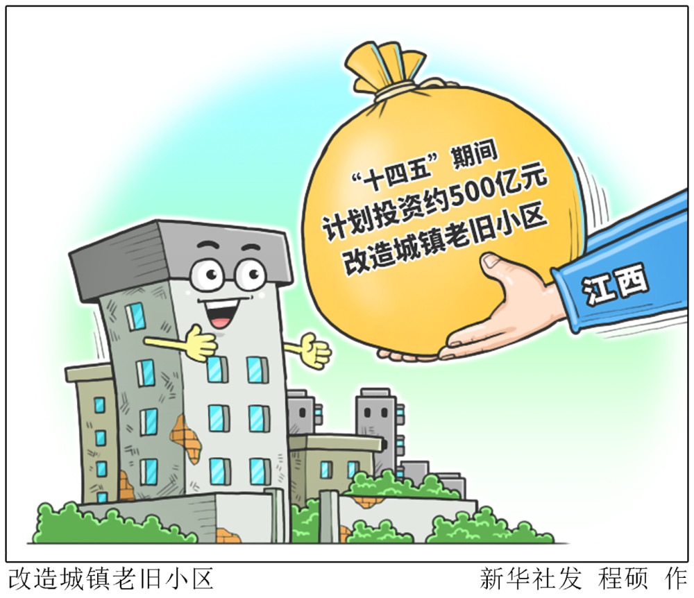 图表漫画社会改造城镇老旧小区