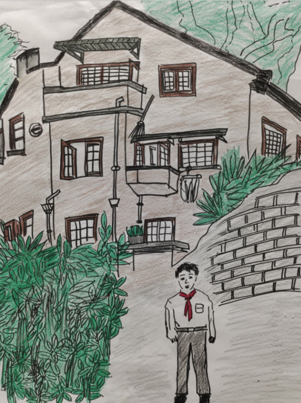 一起跟随娃娃们的画笔走进红色建筑