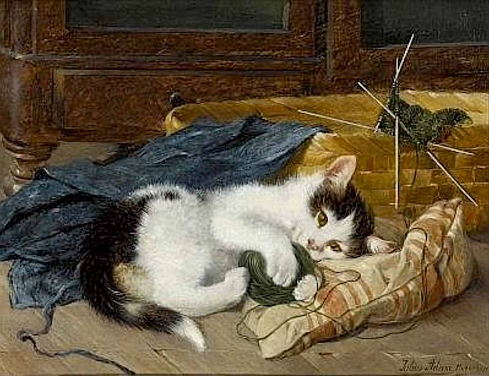 德国画家juliusadam油画笔下的猫系列作品欣赏