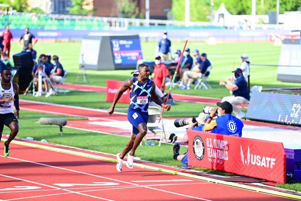 9秒90,布罗梅尔奥运选拔赛百米半决赛再胜加特林 有望夺冠出线