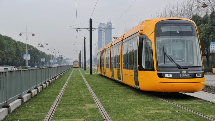 松江新城计划今年建设有轨电车t2西延伸明年开工建设t4线中段