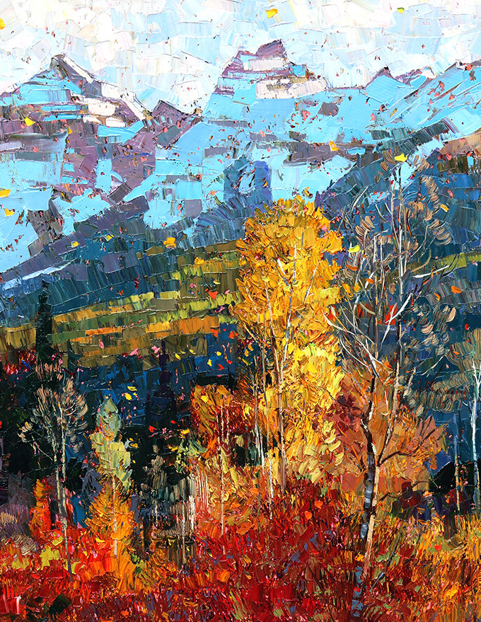 小色块油画,色彩生动的,美美美!