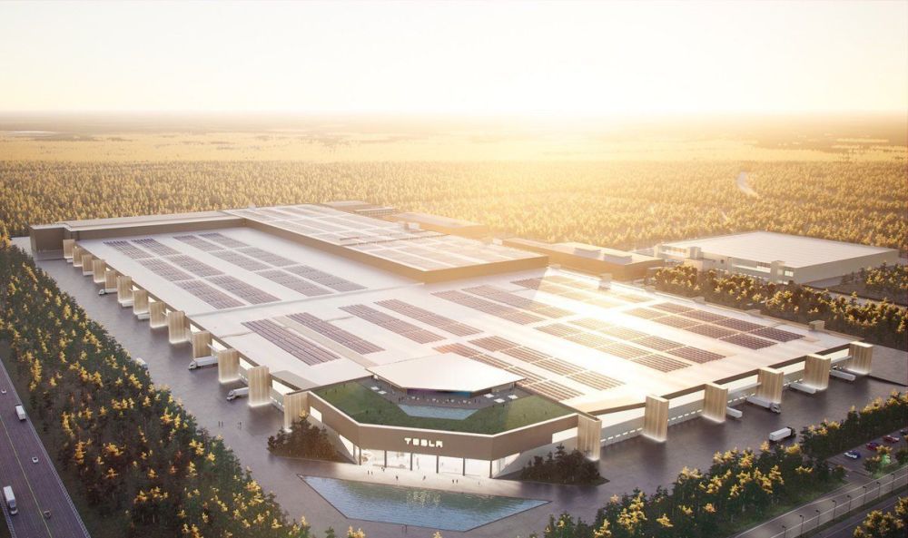 德国柏林的超级工厂渲染图