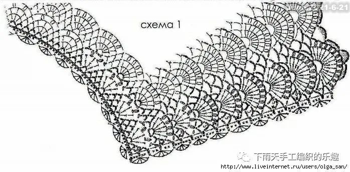 一件鉤針扇形花樣外套手工編織寬鬆休閒大開衫圖解