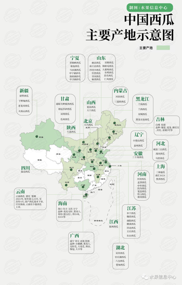 一份中国人吃西瓜的地图2021版