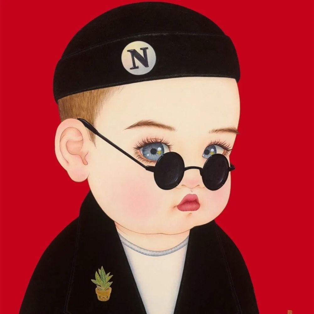 萌娃头像打着奶嗝的霸道总裁是帅气的每一天