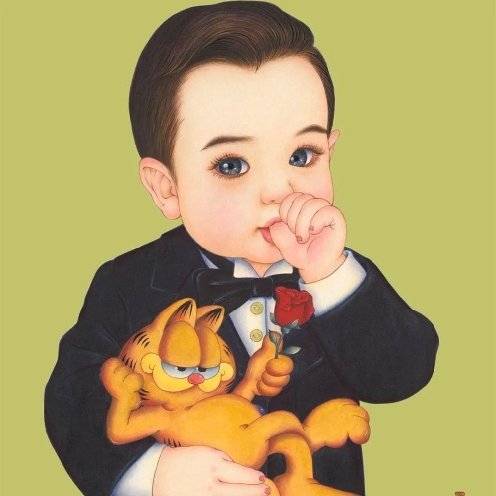 萌娃头像打着奶嗝的霸道总裁是帅气的每一天