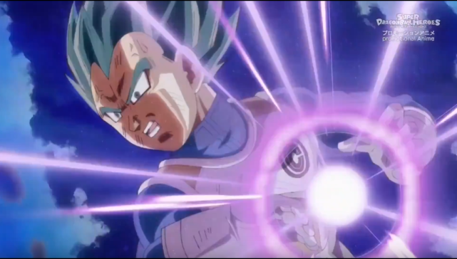 超级龙珠英雄36话超级赛亚人桃红vs自在极意震动行星的大决斗