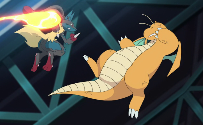 但目前小智除了必不可少的皮卡丘之外,同时还有着快龙,耿鬼,路卡利欧