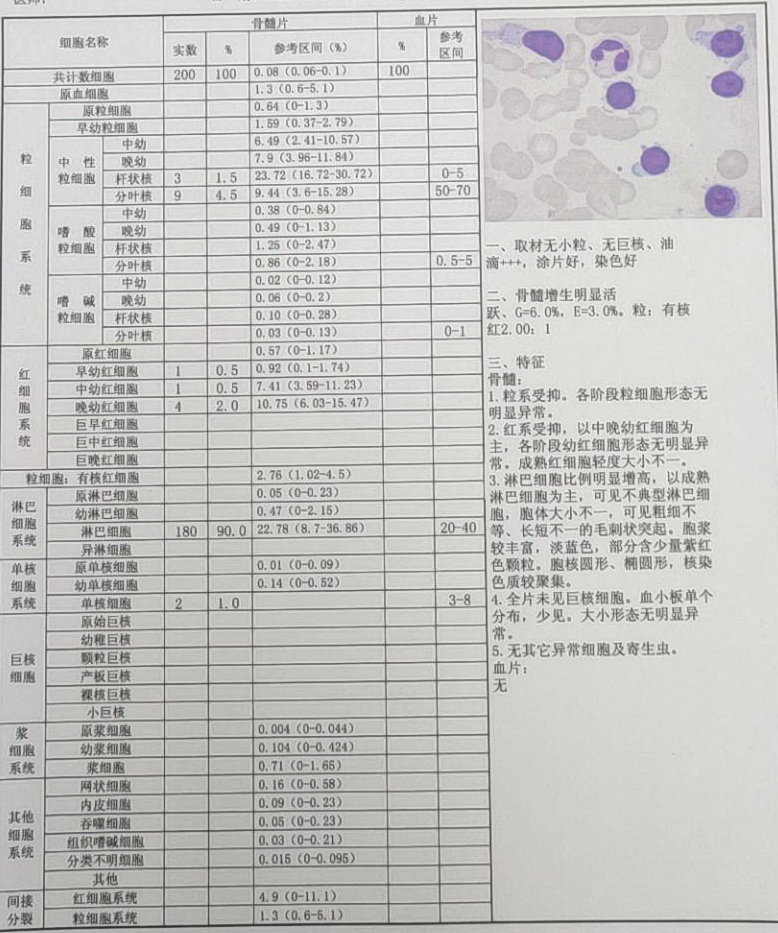 骨穿結果:胸部及上,下腹部ct:我趕快和臨床醫生聯繫,得知這次患者同意