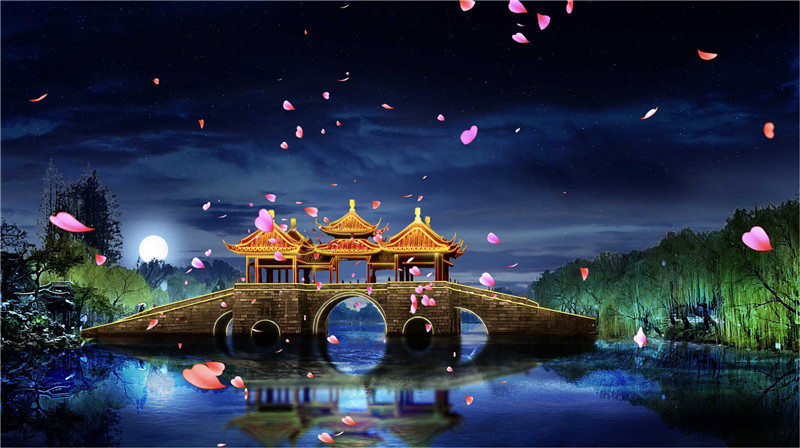 光影绘唐诗瘦西湖重现二分明月夜