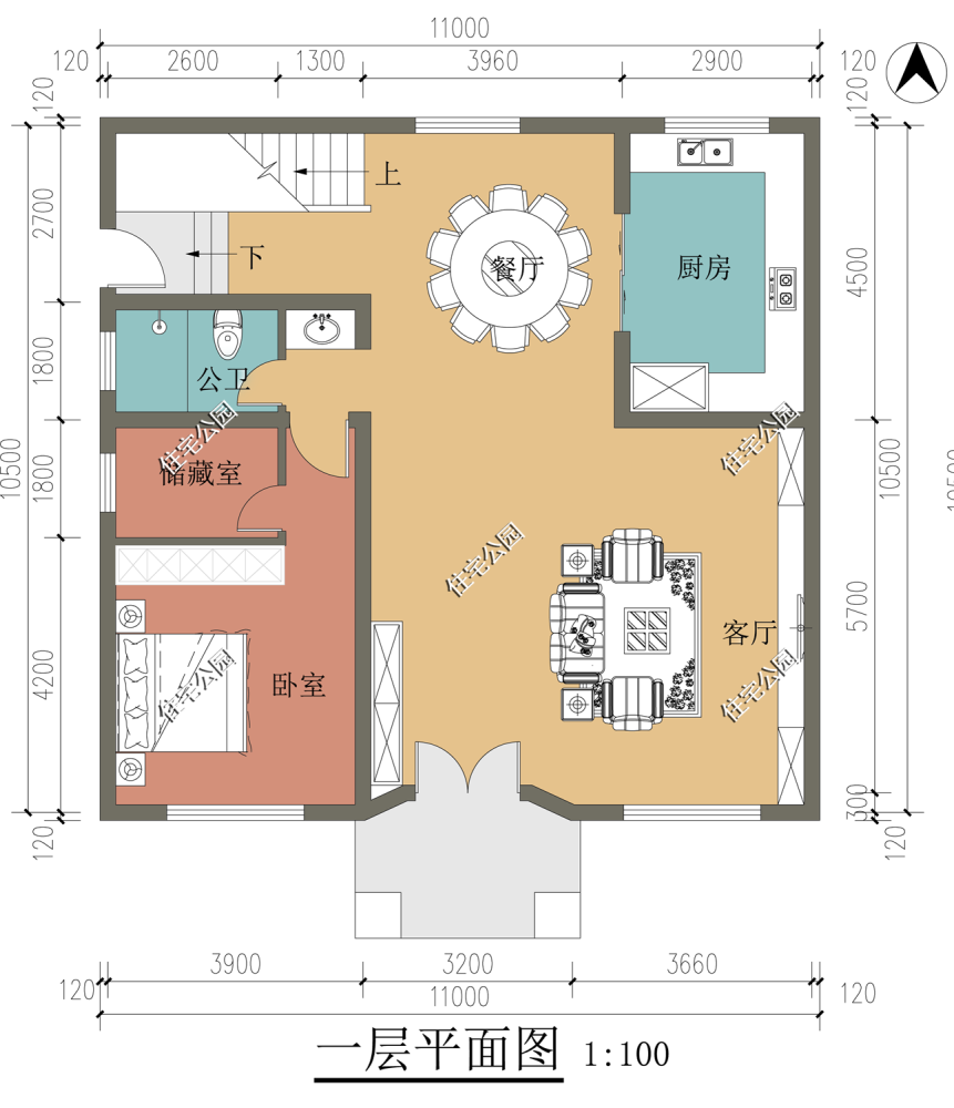 第3套:舒适阳台 大套房 落地窗,12×12米潮流现代别墅,主体预算50万