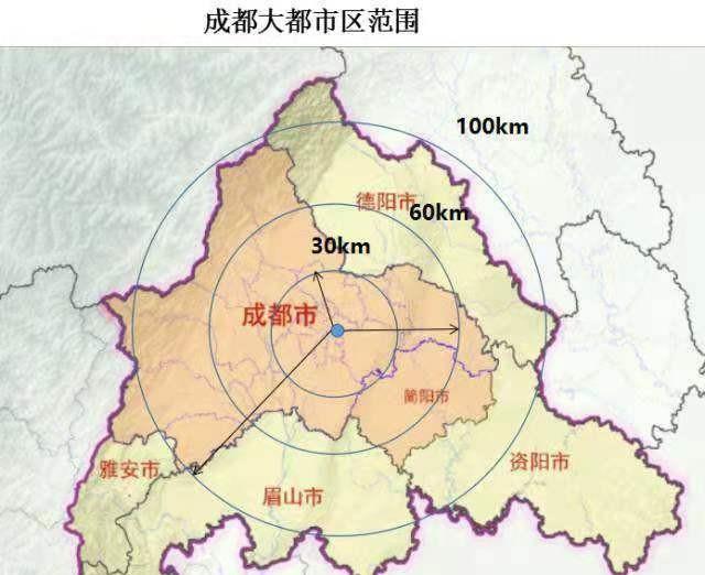 成都设市前成都县华阳县县界对照